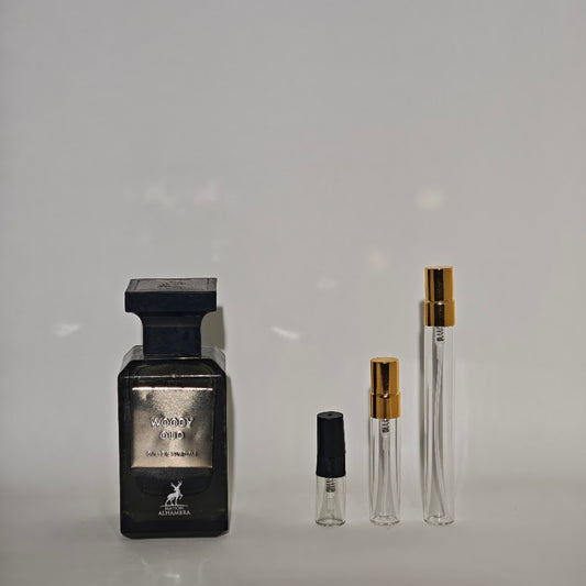 Maison Alhambra Woody Oud Eau de Parfum | Decant 2 ml, 5 ml y 10 ml